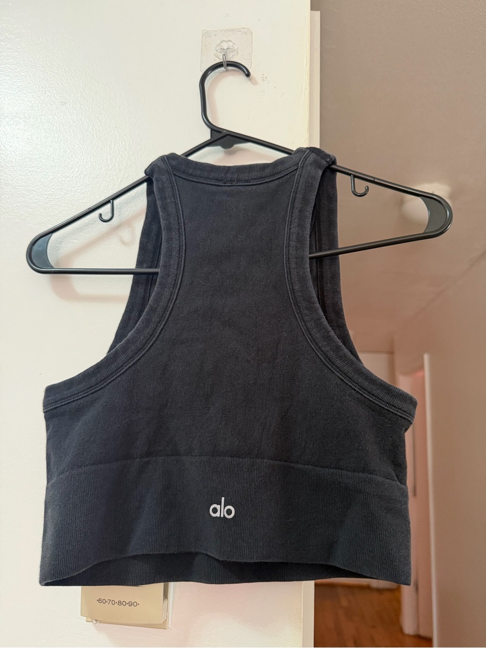 ALO Yoga Black Racerback Crop Tank